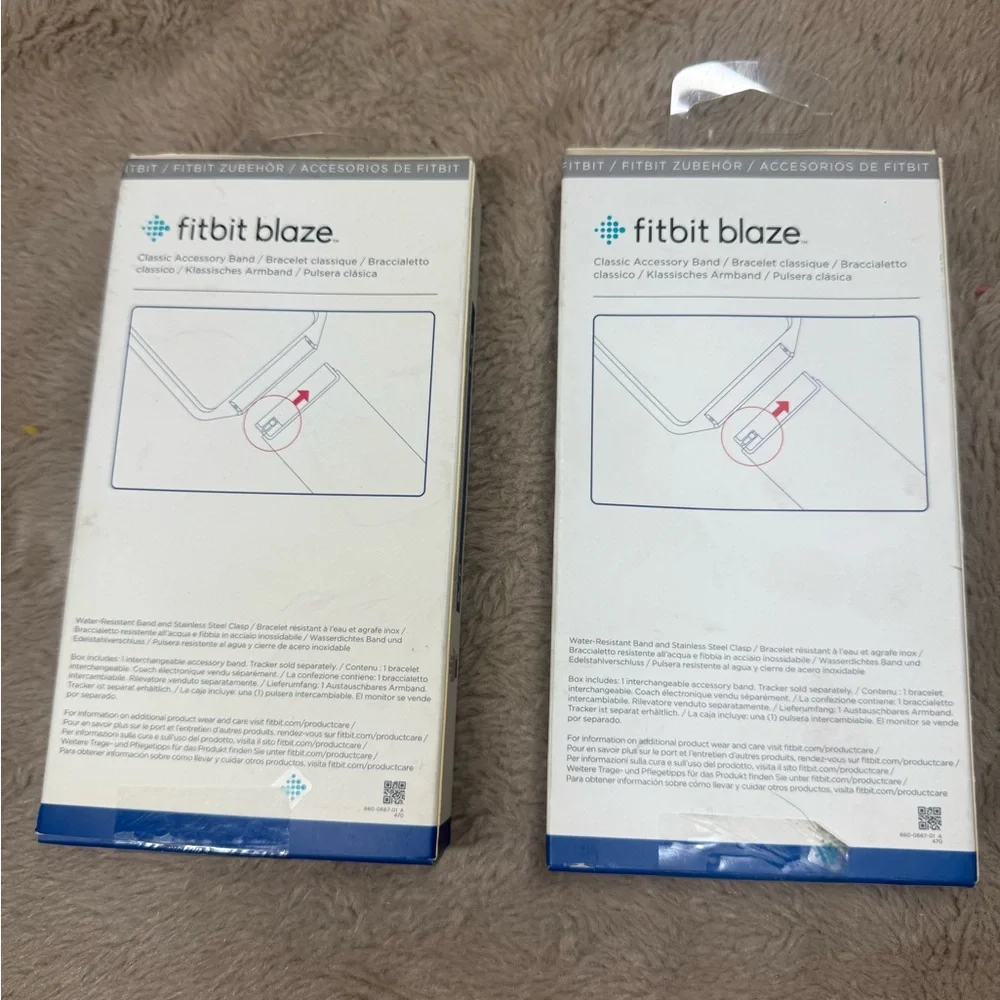 fitbit Blaze Classic Accessory Band – Set of 2- Navy Blue & Plum/Purple